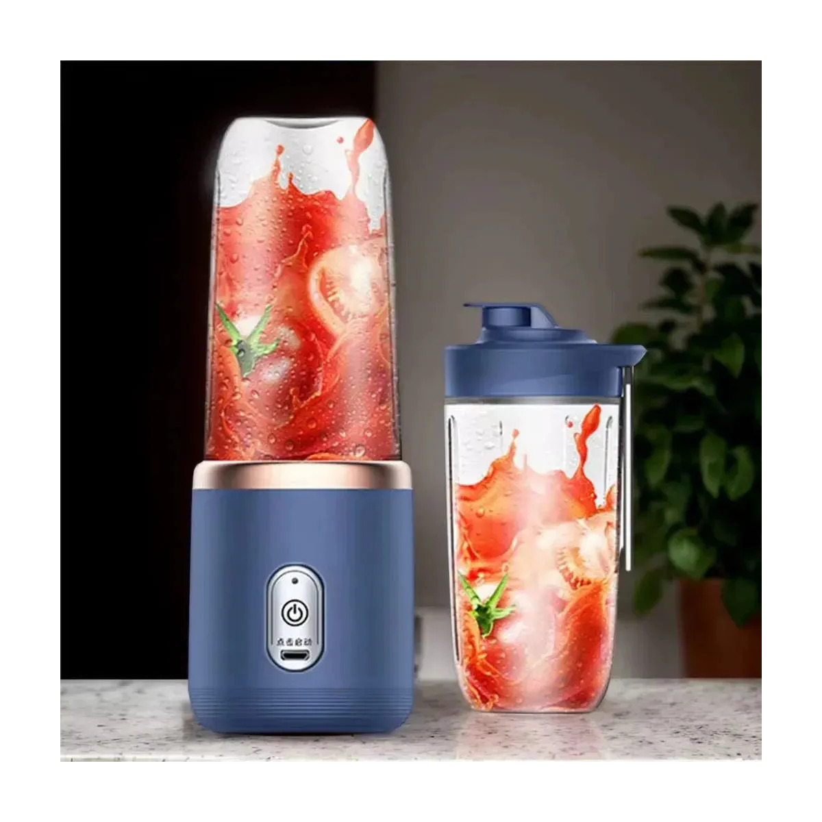 Mini Liquidificador Portátil Oásis 2 Copos Mixer Elêtrico Batedor Sheikeira OIH-2500