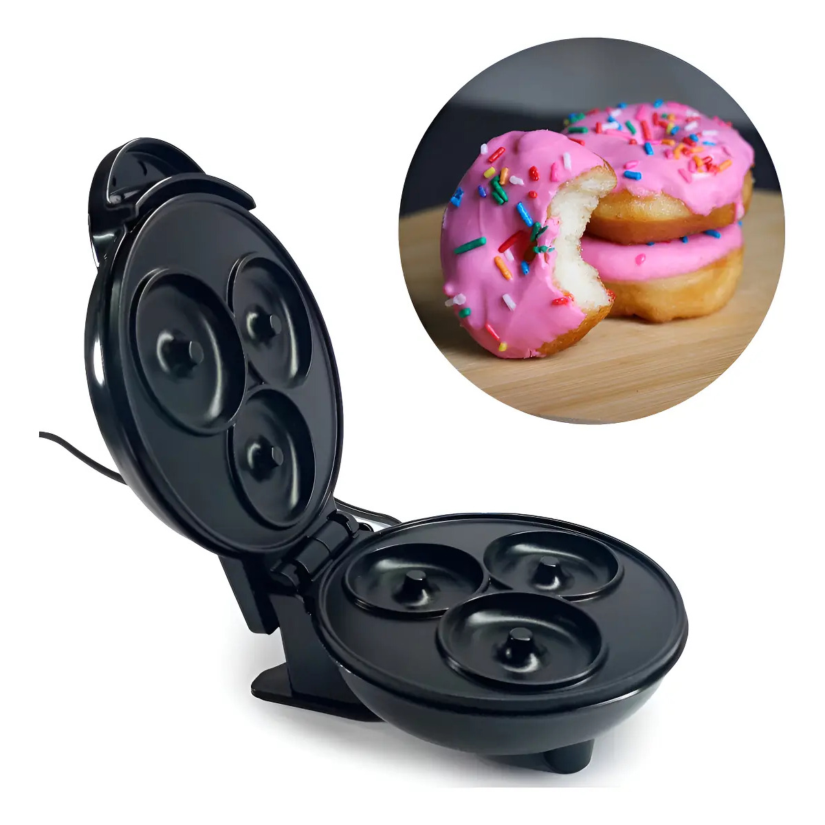Mini Máquina de Donut e Rosquinhas Confeitaria 350W