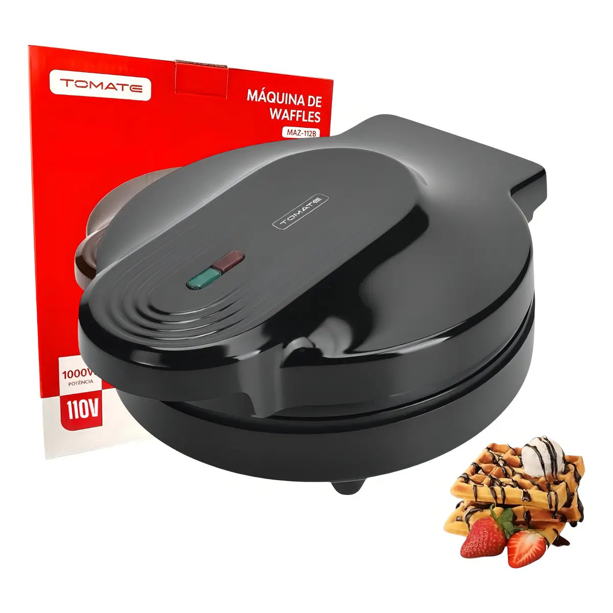 Máquina de Waffles MAZ-112A Tomate 1000W 127V
