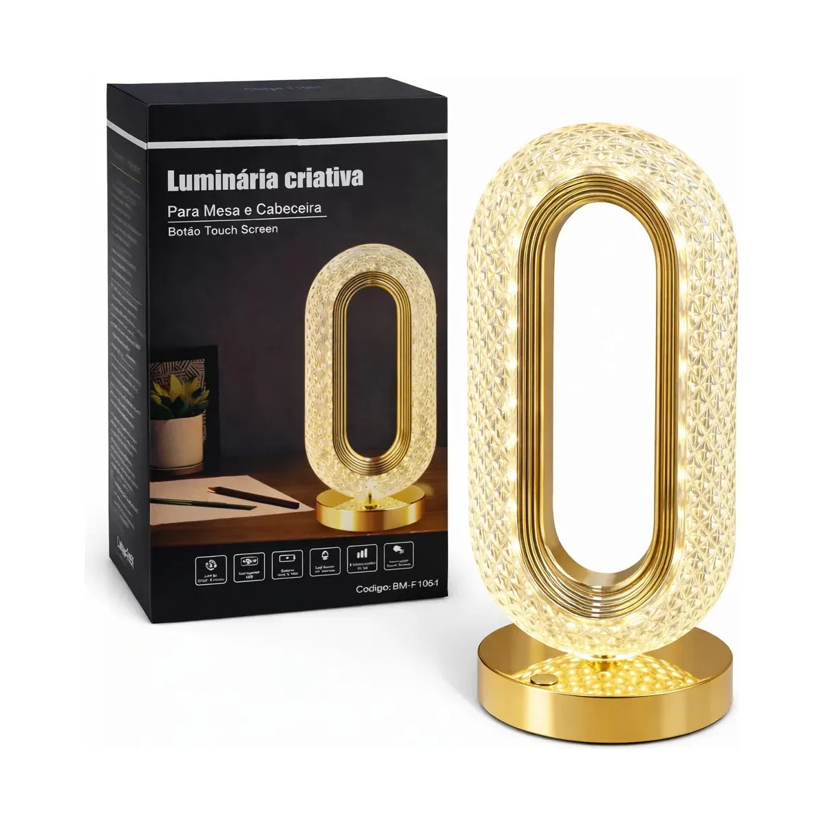 Luminária Criativa Para Mesa E Cabeceira B-MAX BM-F1051