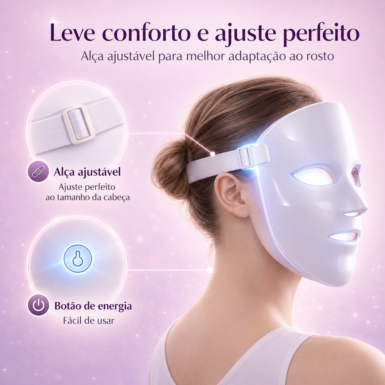 Máscara Facial LED KAPBOM KA-1790 (Tratamento de Pele em Casa)