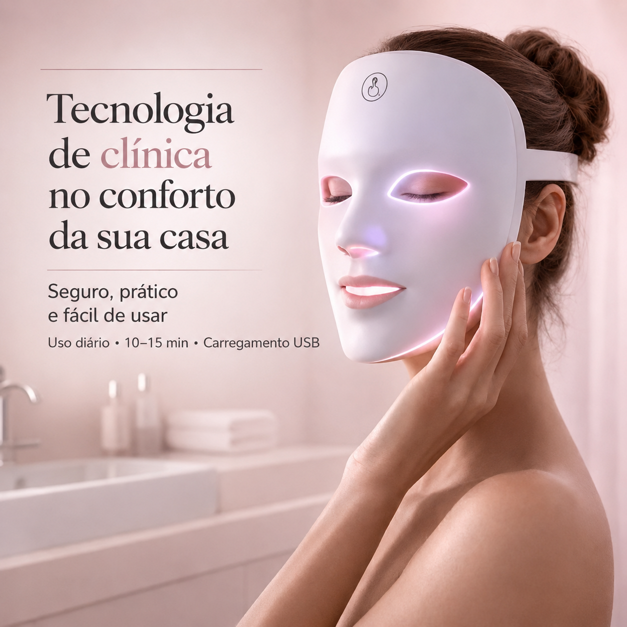 Máscara Facial LED KAPBOM KA-1790 (Tratamento de Pele em Casa)