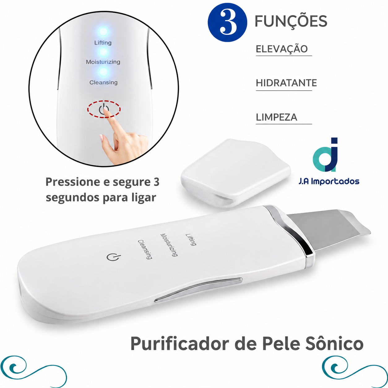 Espátula Ultrassônica Para Limpeza da Pele BMAX-BMC090