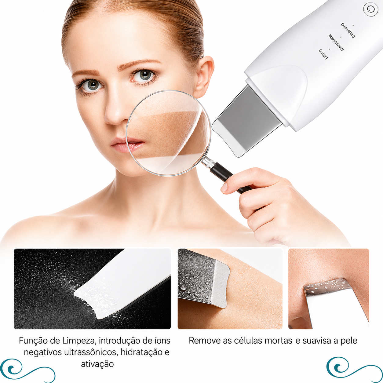 Espátula Ultrassônica Para Limpeza da Pele BMAX-BMC090