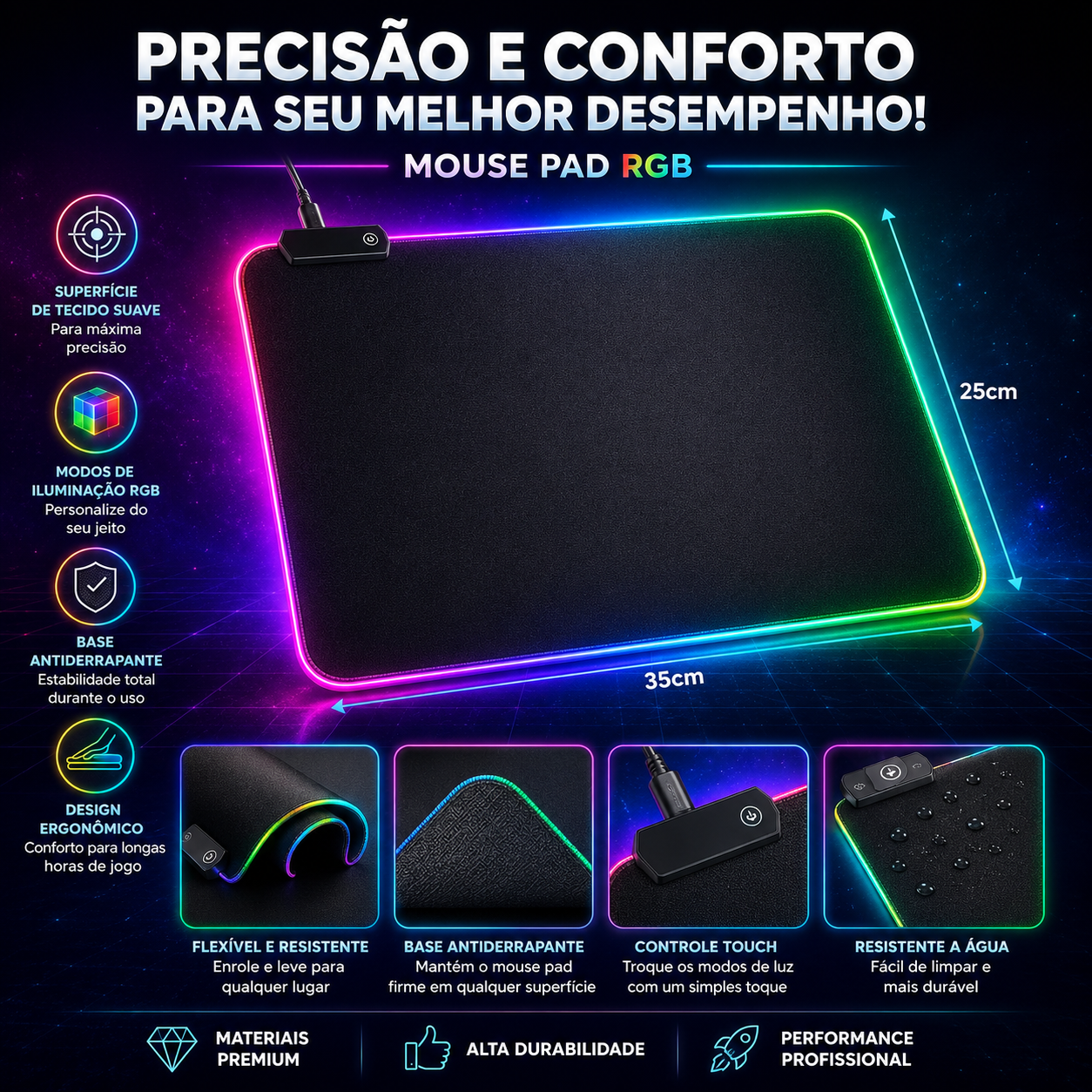 Mouse Pad RGB KAPBOM-002
