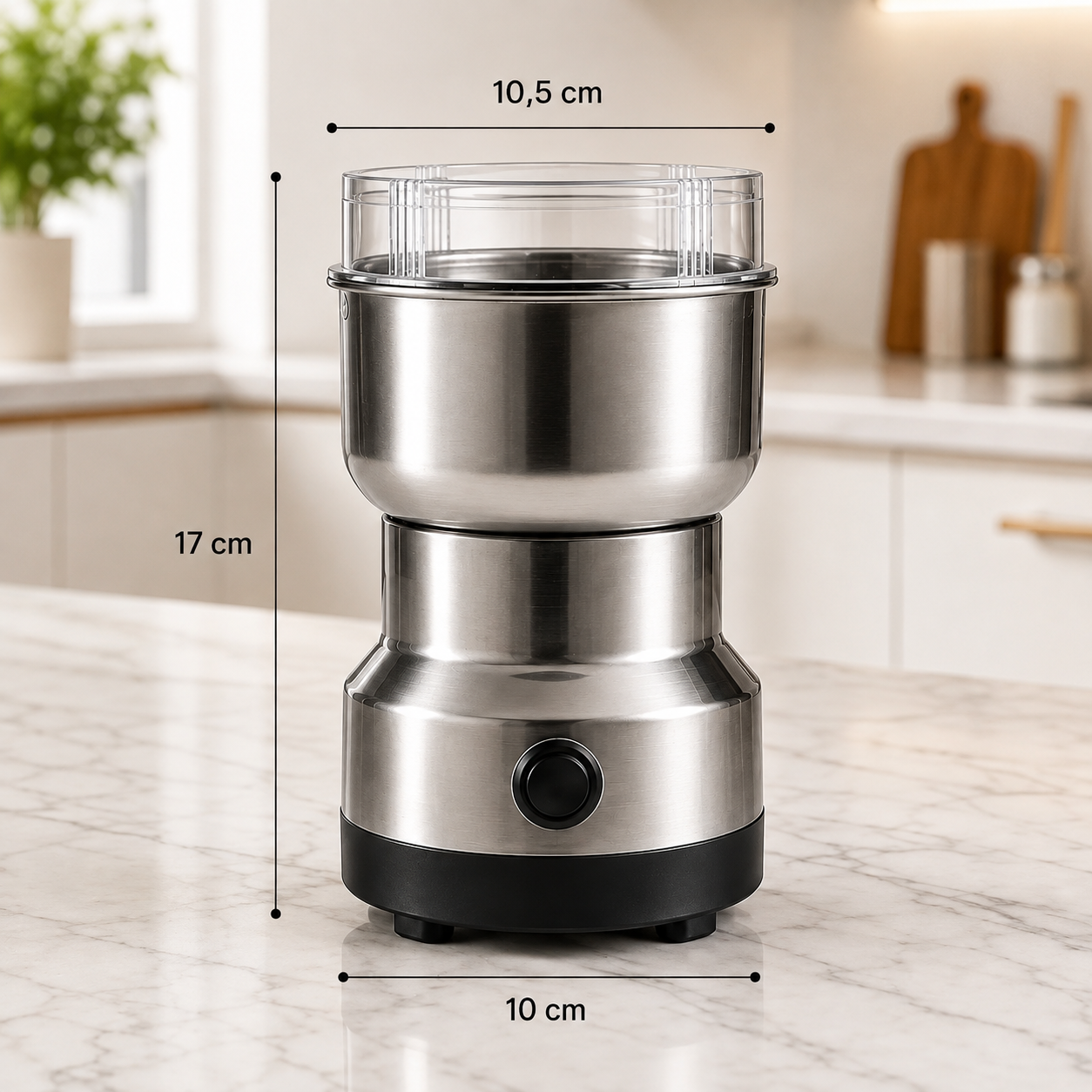 Moedor Café Triturador Processador Grãos Inox Elétrico BMAX BM-F3402