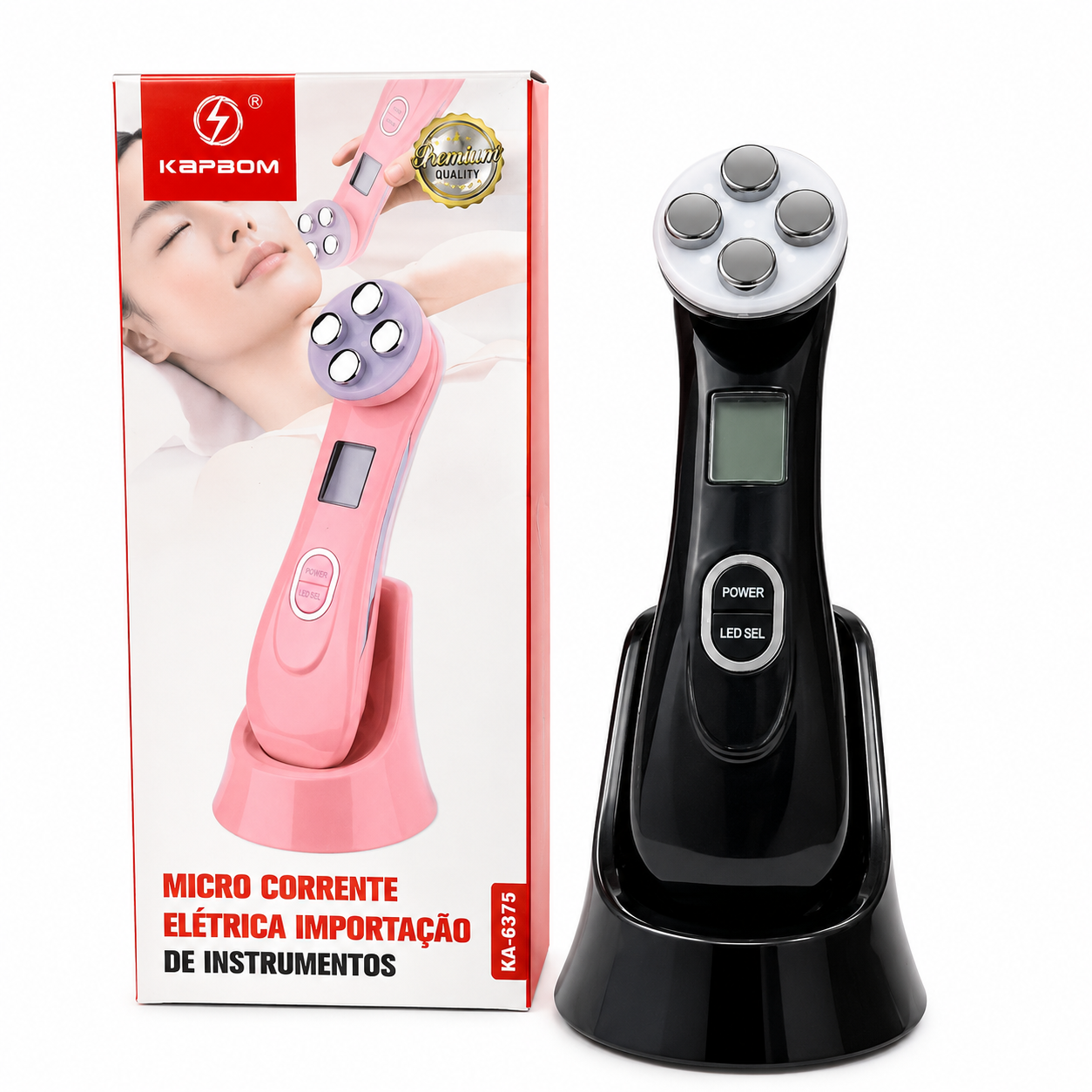 Aparelho Facial de Microcorrente com LED Kapbom KA-6375 | Após a Compra Escolher Cor Pelo WhatsApp 💙