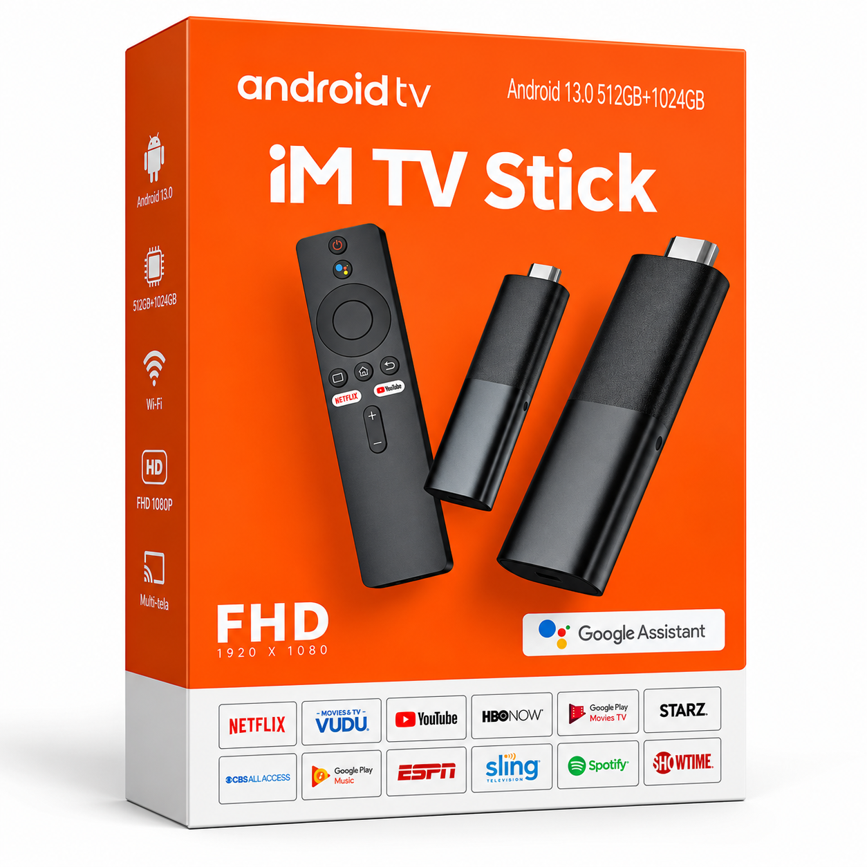 IM TV Stick Android Tv Box Full Hd Streaming Conversor WIFI