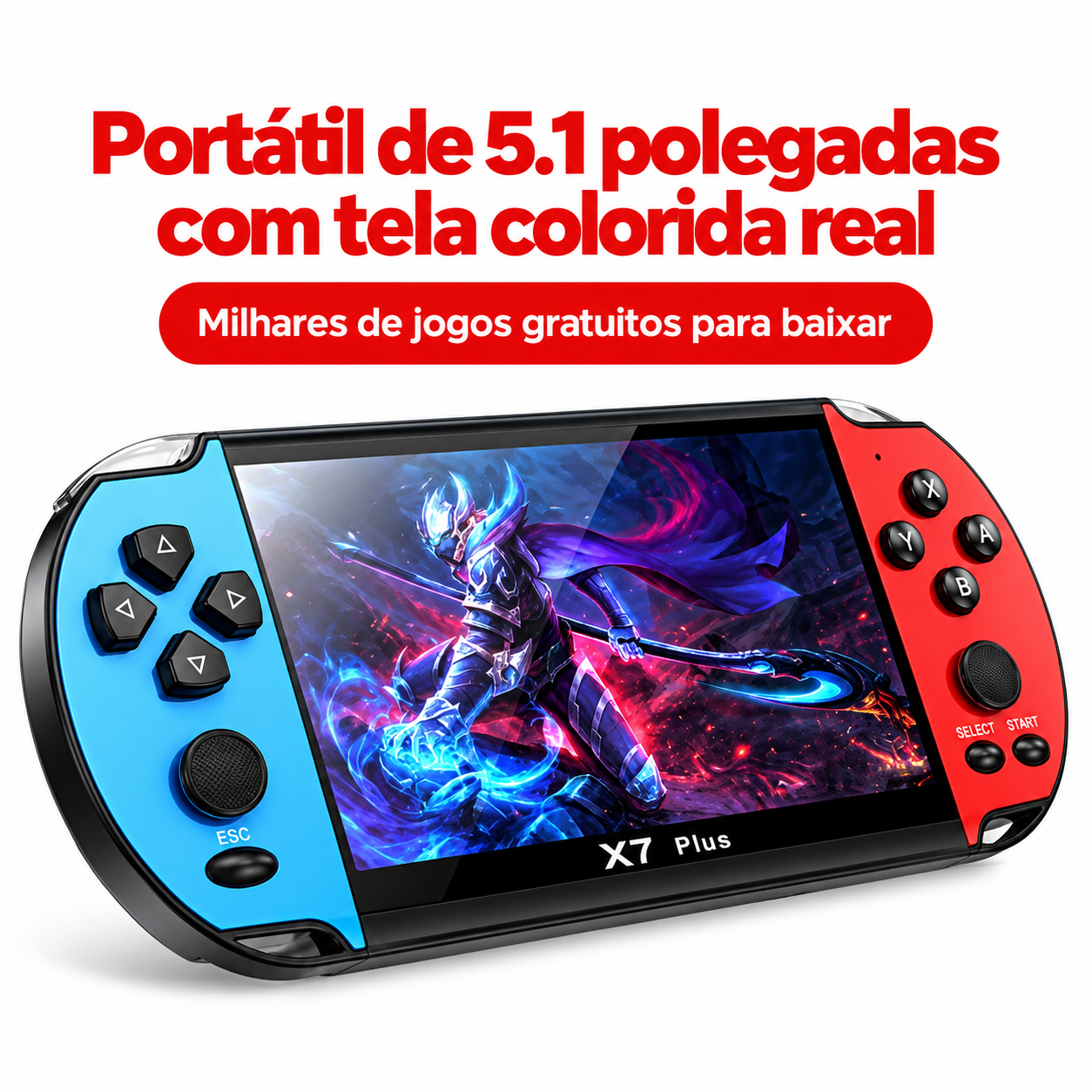 Video Game Console Portátil X7 Plus Tela De 5.1 Polegadas Com Jogos Clássicos Retrô