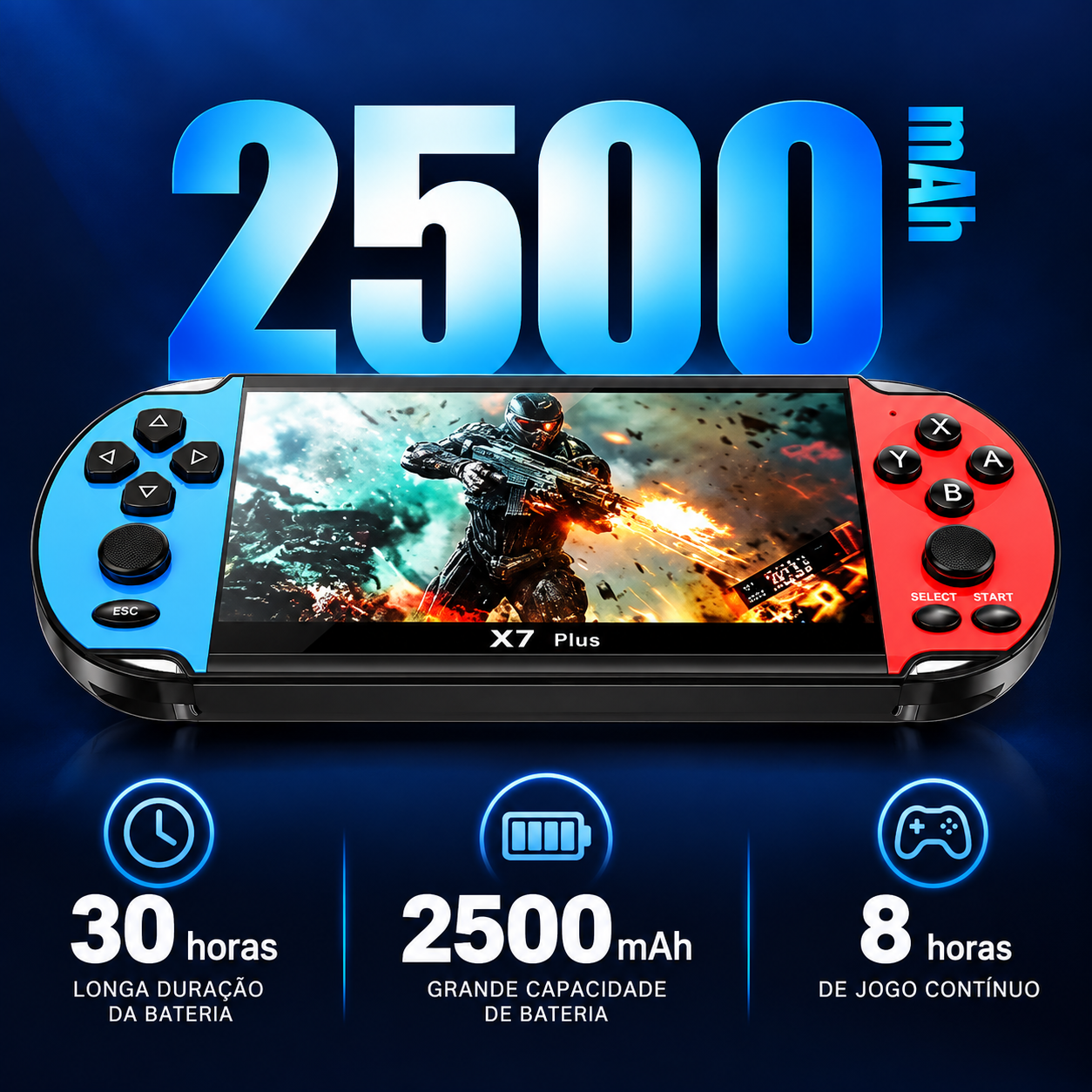 Video Game Console Portátil X7 Plus Tela De 5.1 Polegadas Com Jogos Clássicos Retrô