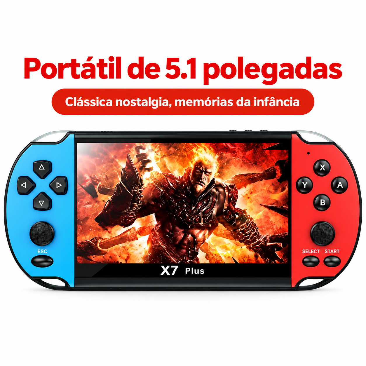 Video Game Console Portátil X7 Plus Tela De 5.1 Polegadas Com Jogos Clássicos Retrô