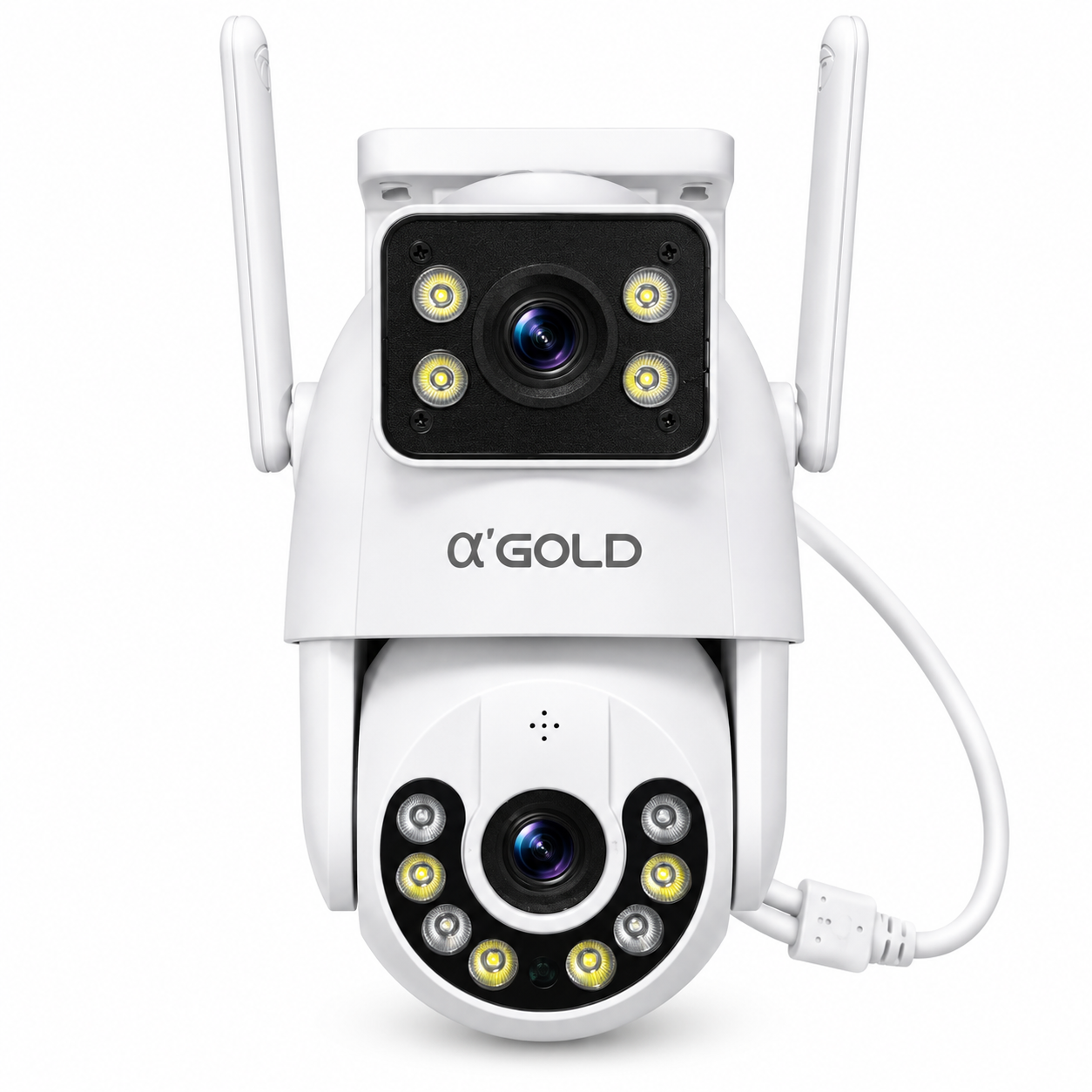 Câmera de Segurança Binóculo Inteligente A'Gold CAM-10 Full HD Wi-Fi para Casa