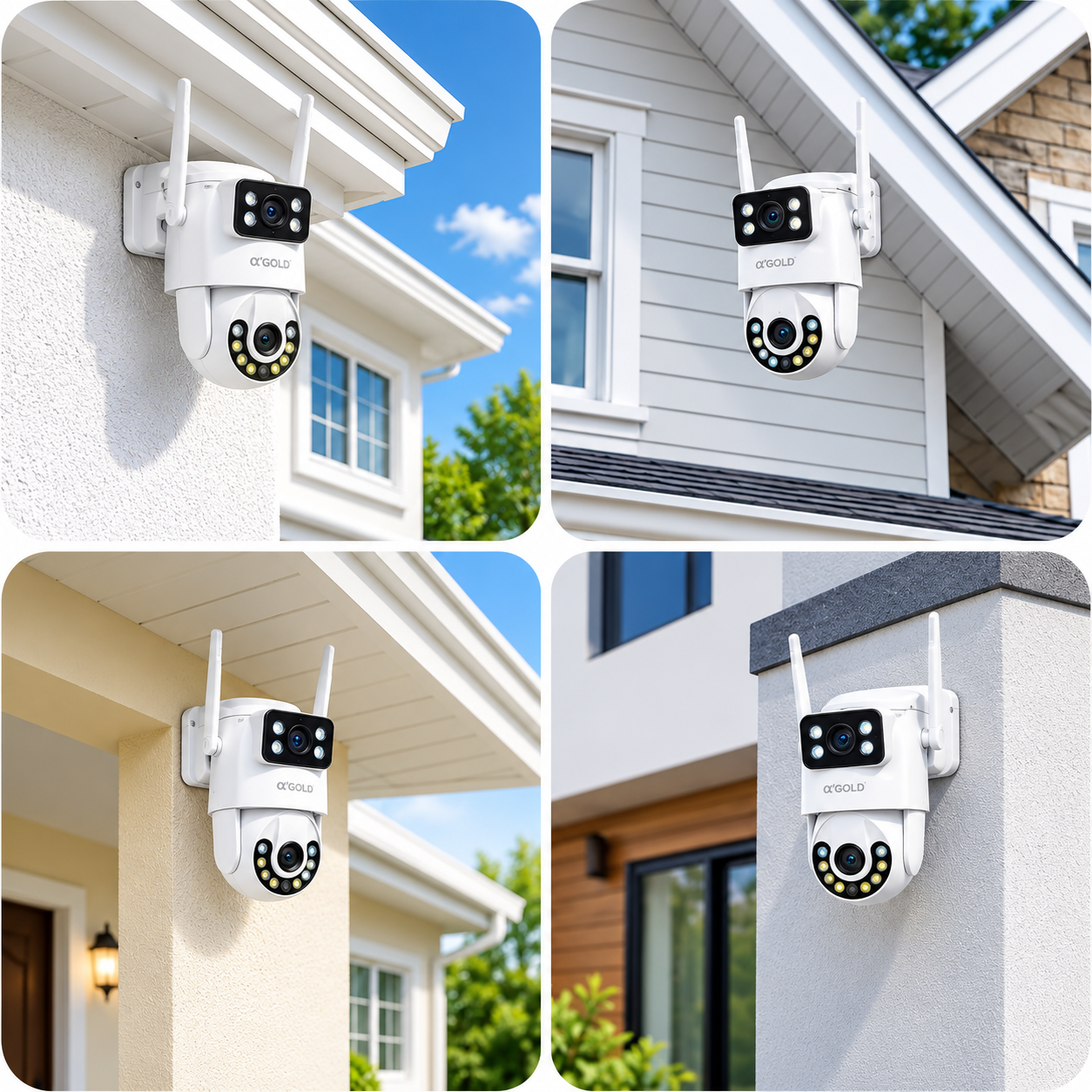 Câmera de Segurança Binóculo Inteligente A'Gold CAM-10 Full HD Wi-Fi para Casa