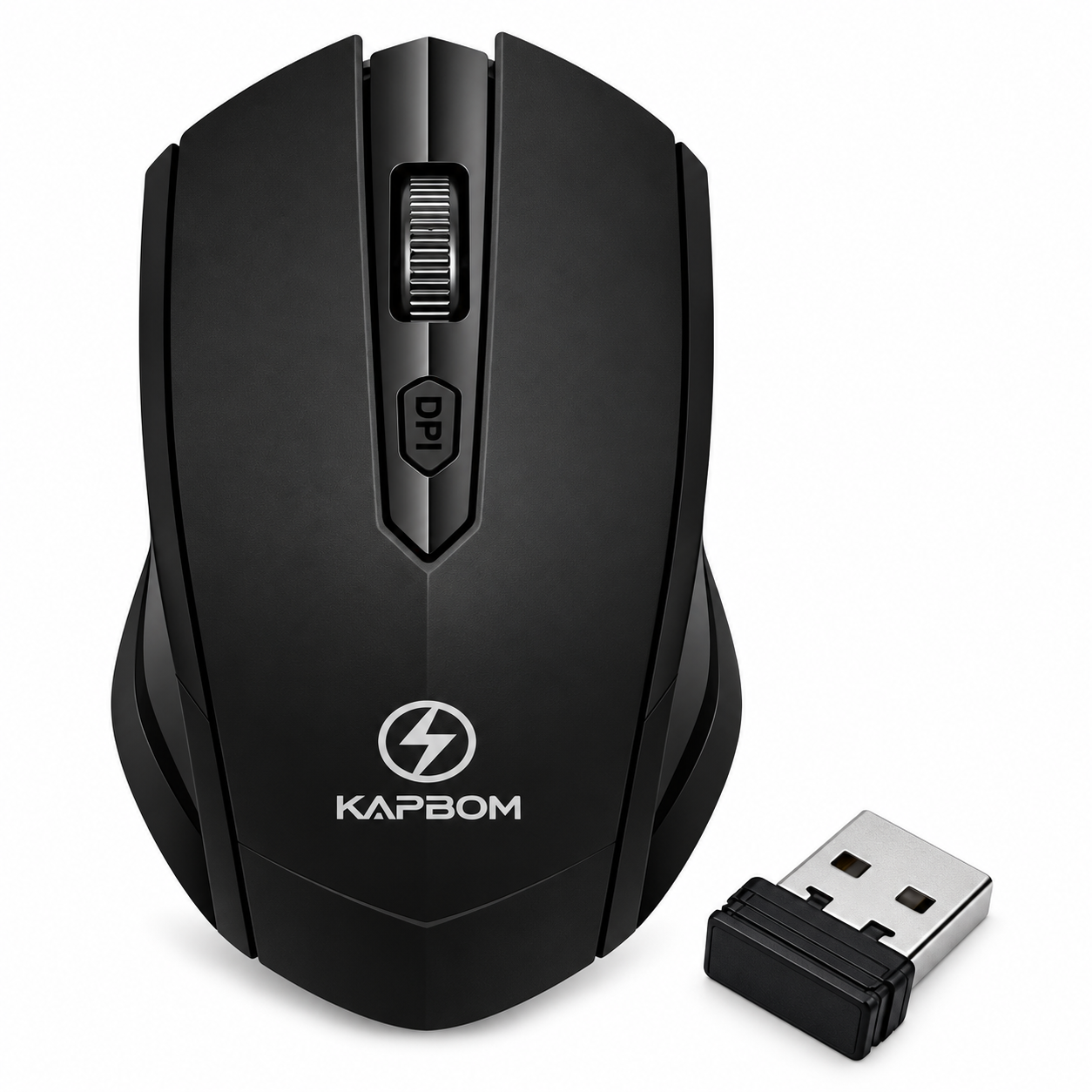 Mouse Sem Fio Gamer KAPBOM KA-612 Óptico Recarregável Preto Bluetooth