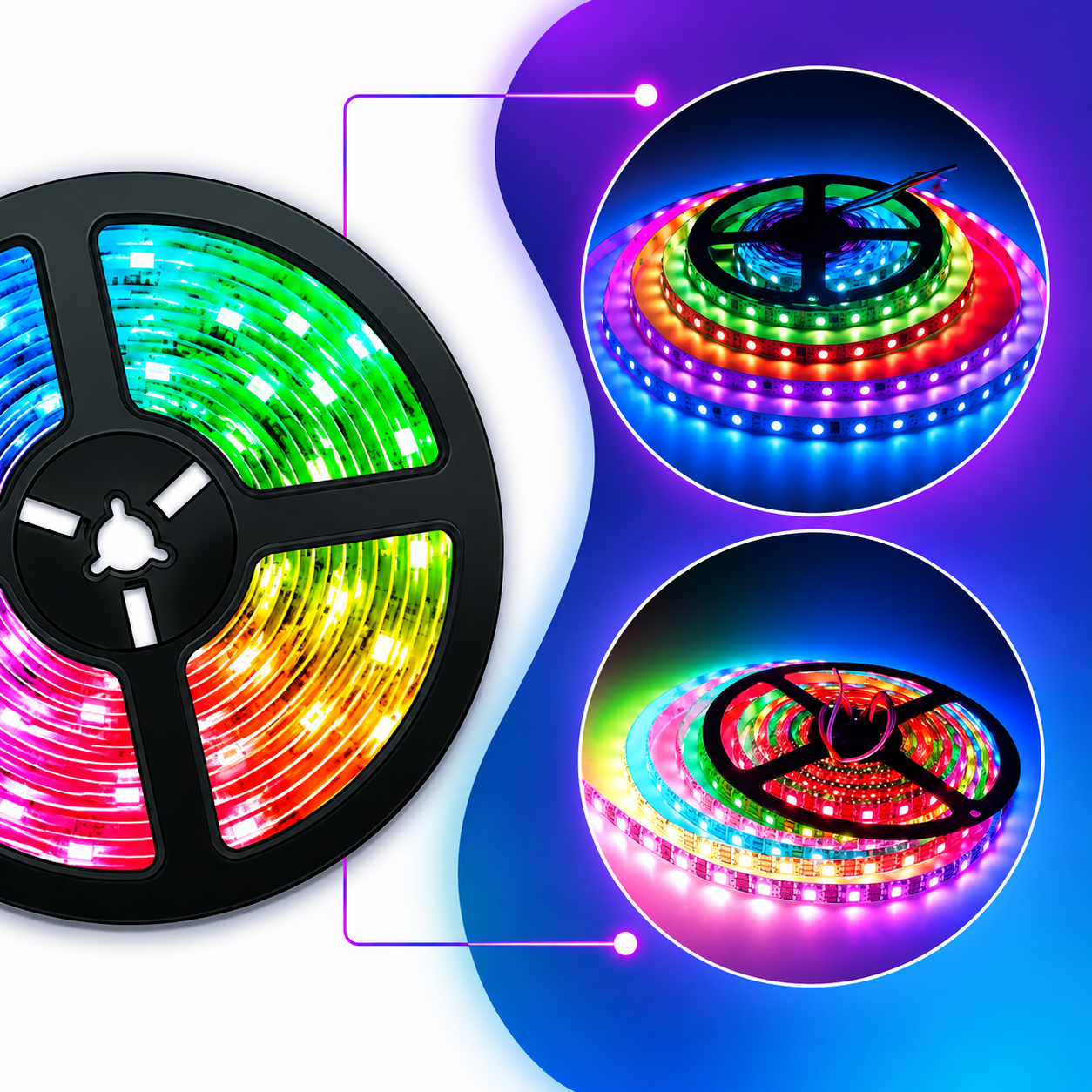 Fita Led RGB Rolo 5METROS + Controle + Fonte ALTOMEX AL-5050SK-5