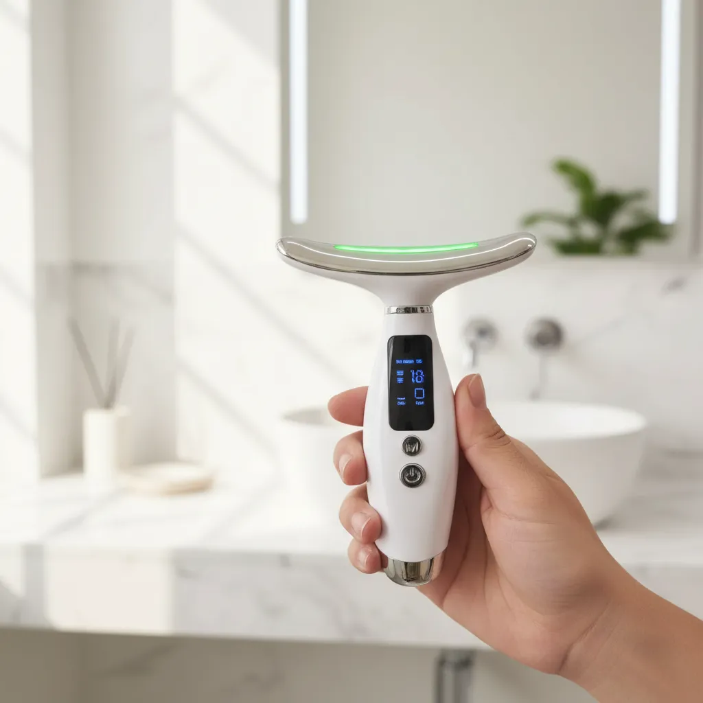 Massageador Facial E Pescoço Kapbom KA-2464 Com LED