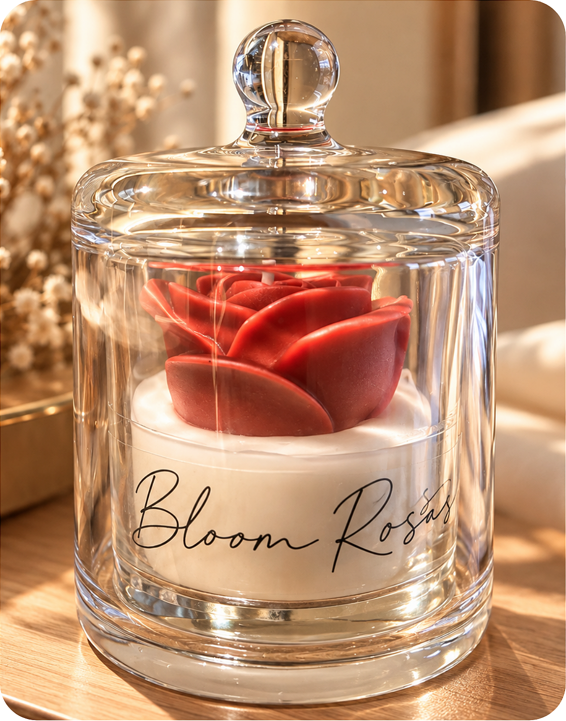 Vela Bloom Rosas