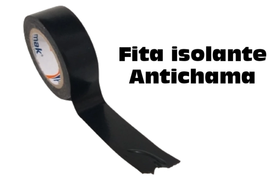 Fita Isolante Antichama rolo 10 Metros Fita Preta ROMAZI