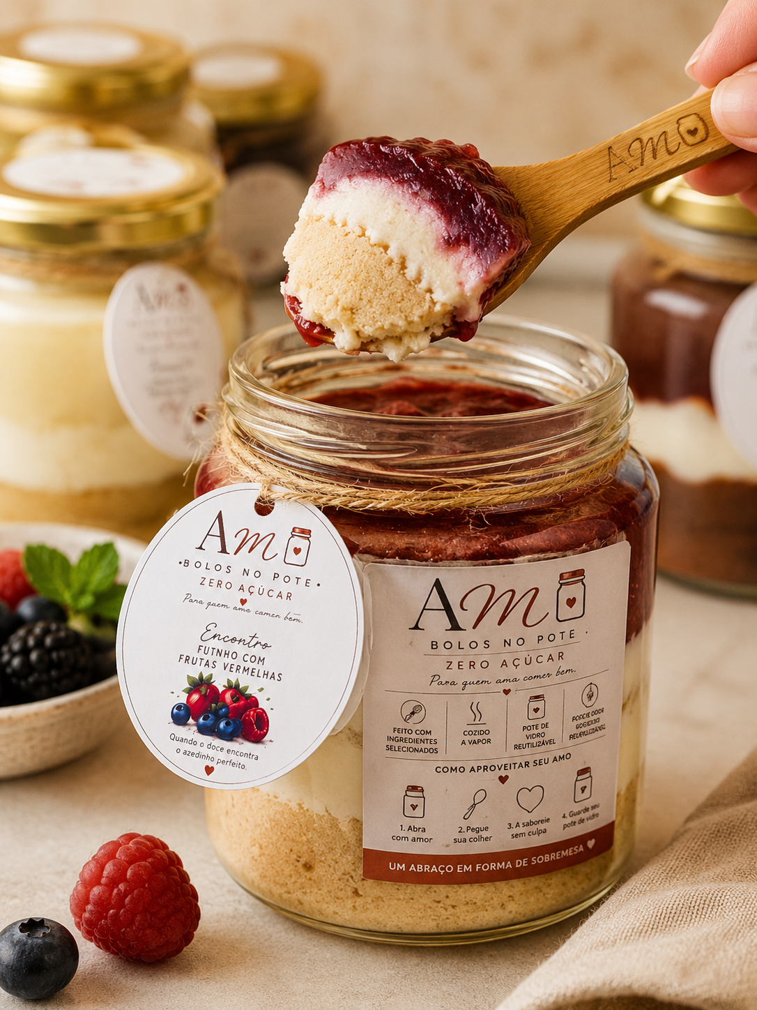 AMO Encontro - Ninho com Frutas Vermelhas