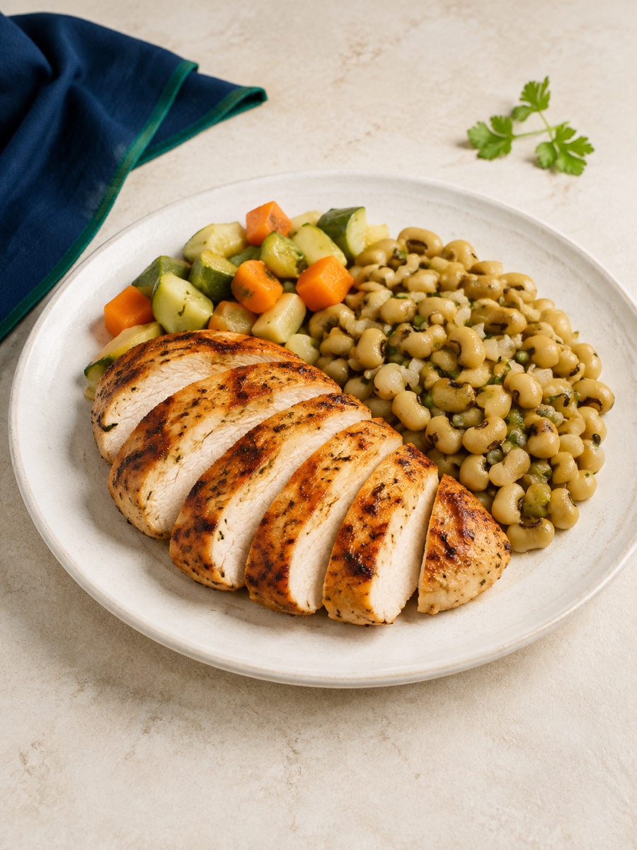 Frango com Feijão Verde