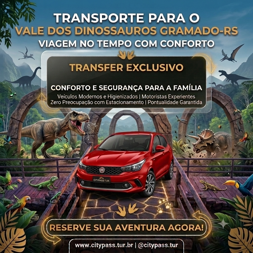 Vale dos Dinossauros - Transfer (Ida e Volta)