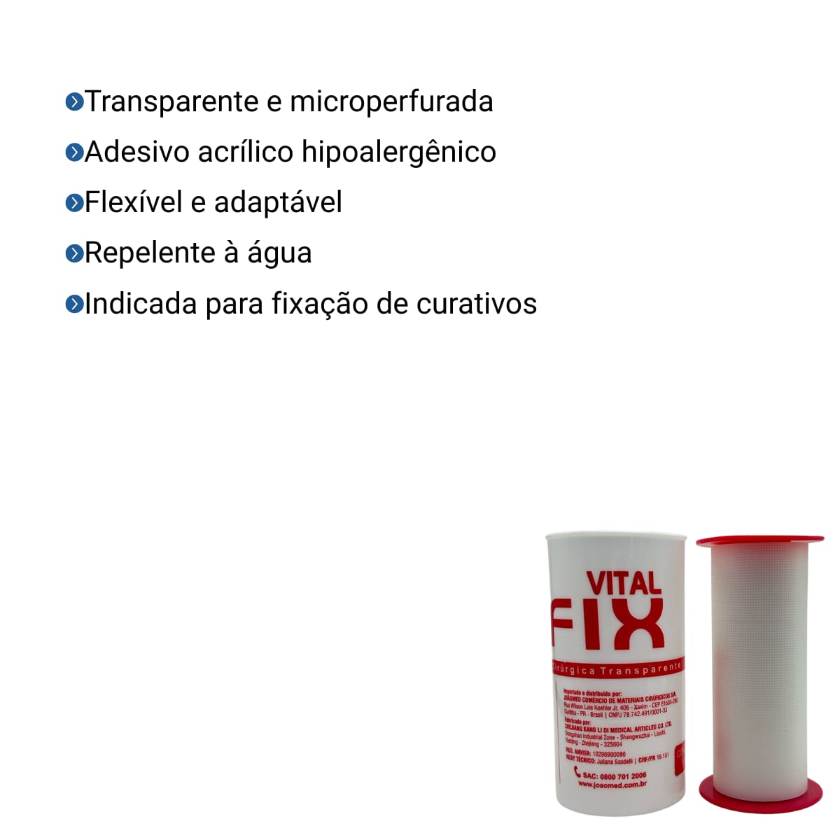 Fita Cirúrgica Transparente Transpore Vital Fix 100mm