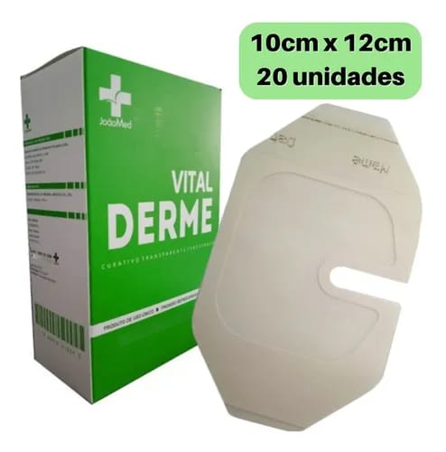 Curativo Vital Derme Com Fenestra 6cm X 7cm - 100 Unidades