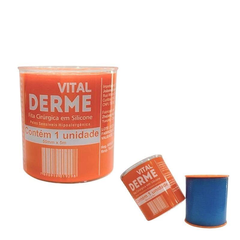Fita De Silicone Cirúrgica Adesiva 5cm X 5m Vitalderme