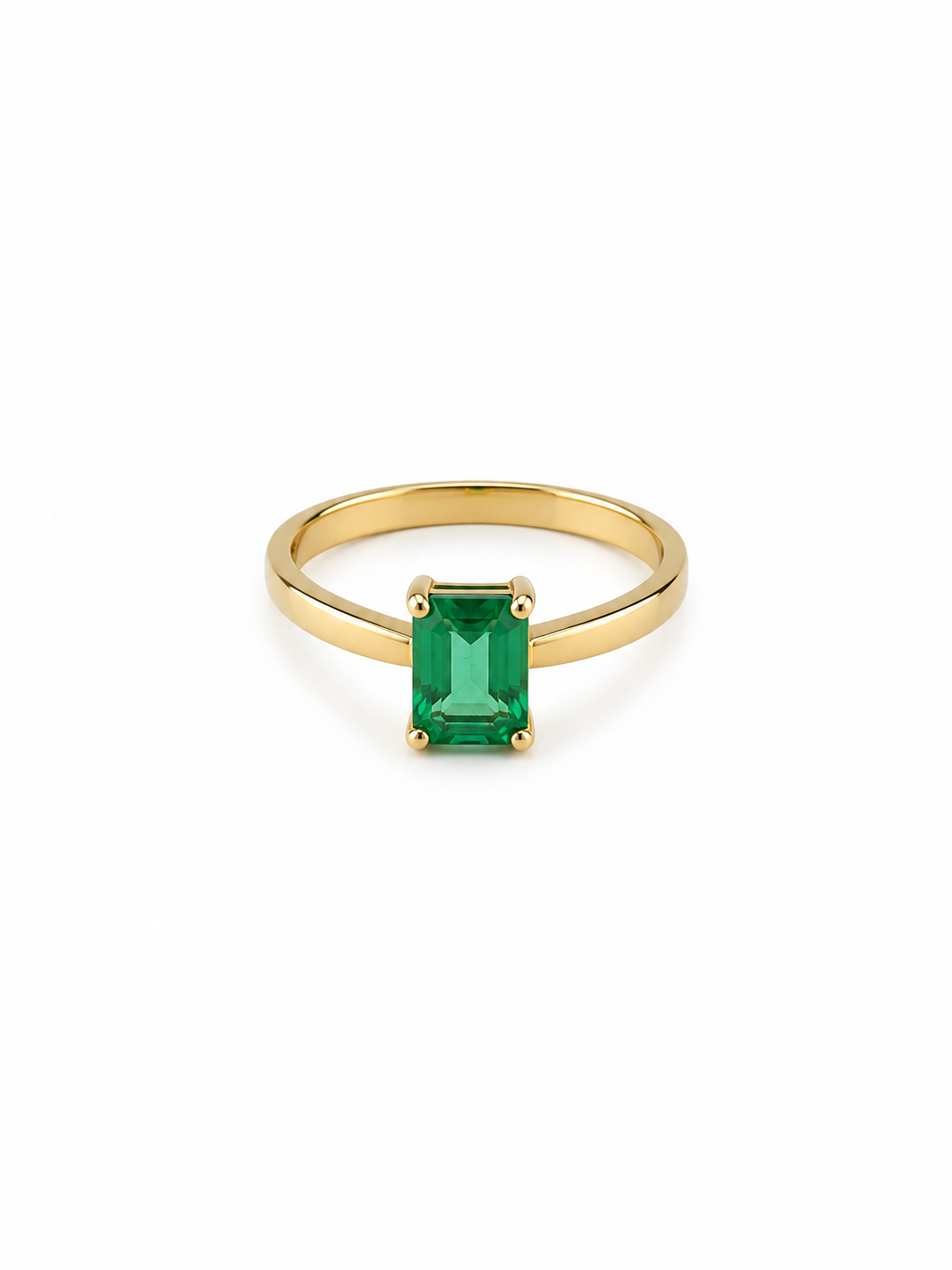 Anel Pedra Verde Zircônia Lumend