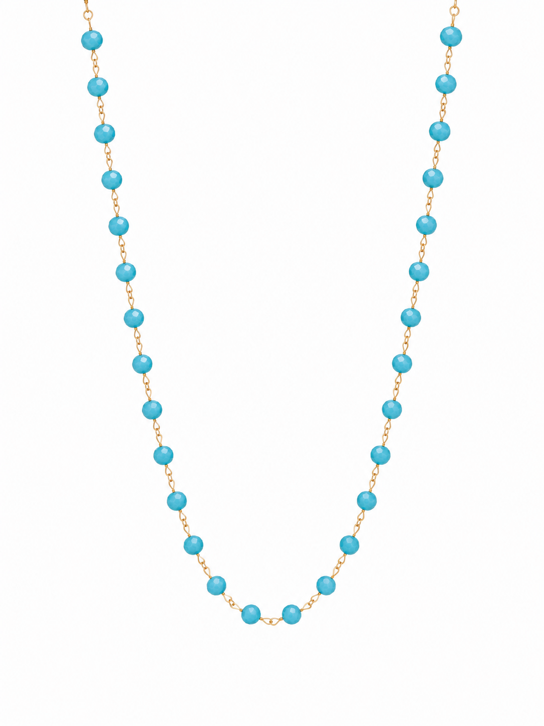 Chocker Elos Azul Folheado a Ouro