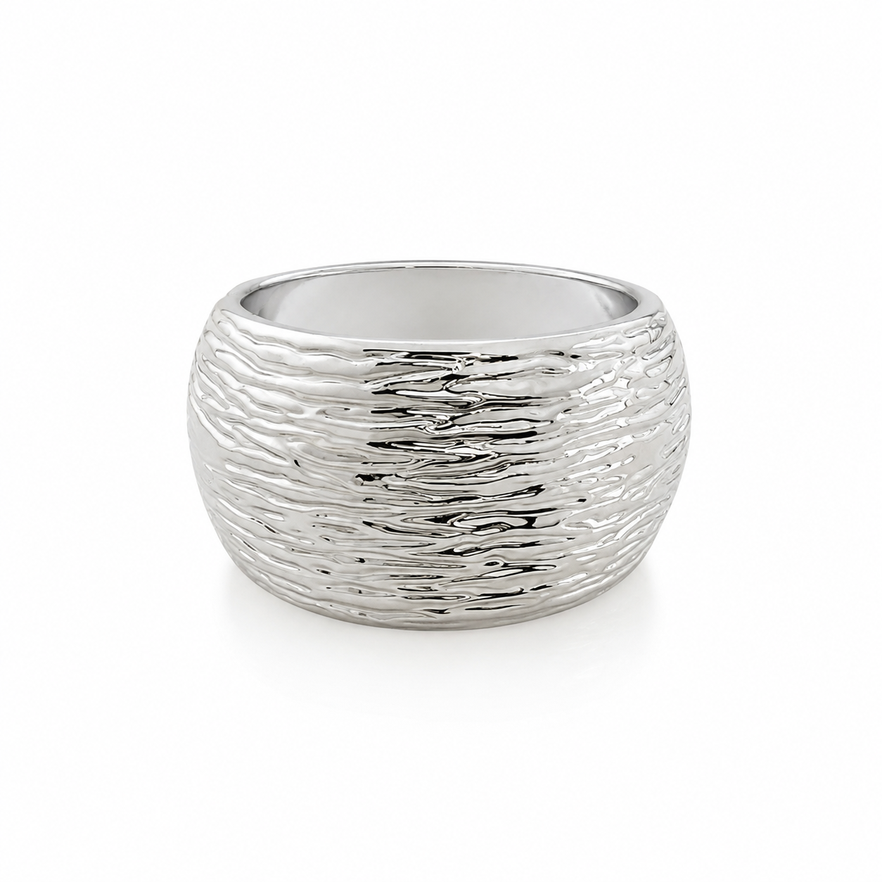 Bracelete Grosso Prateado