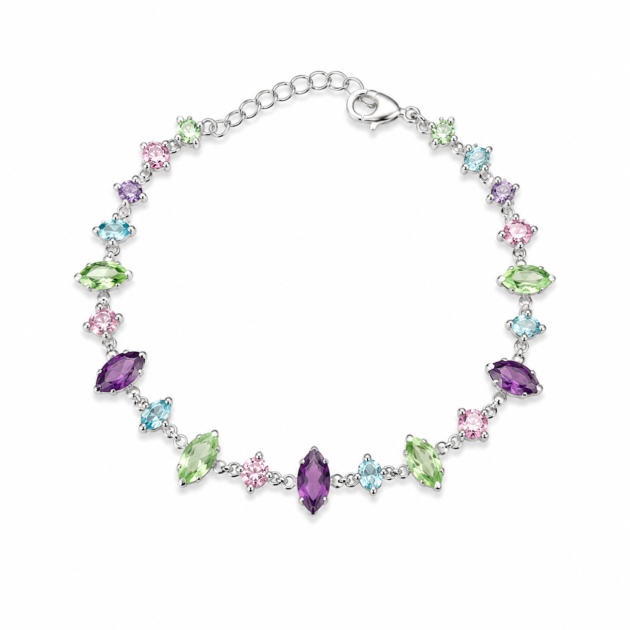 Pulseira Colors Folheada a Prata