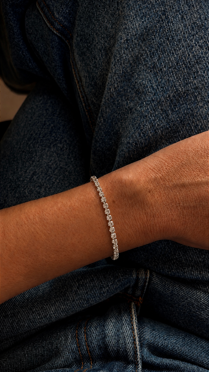 Pulseira Riviera com Strass Lumend Semijoias