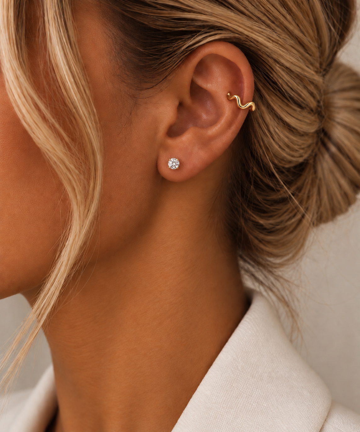 Piercing Fake Folheado a Ouro Lumend