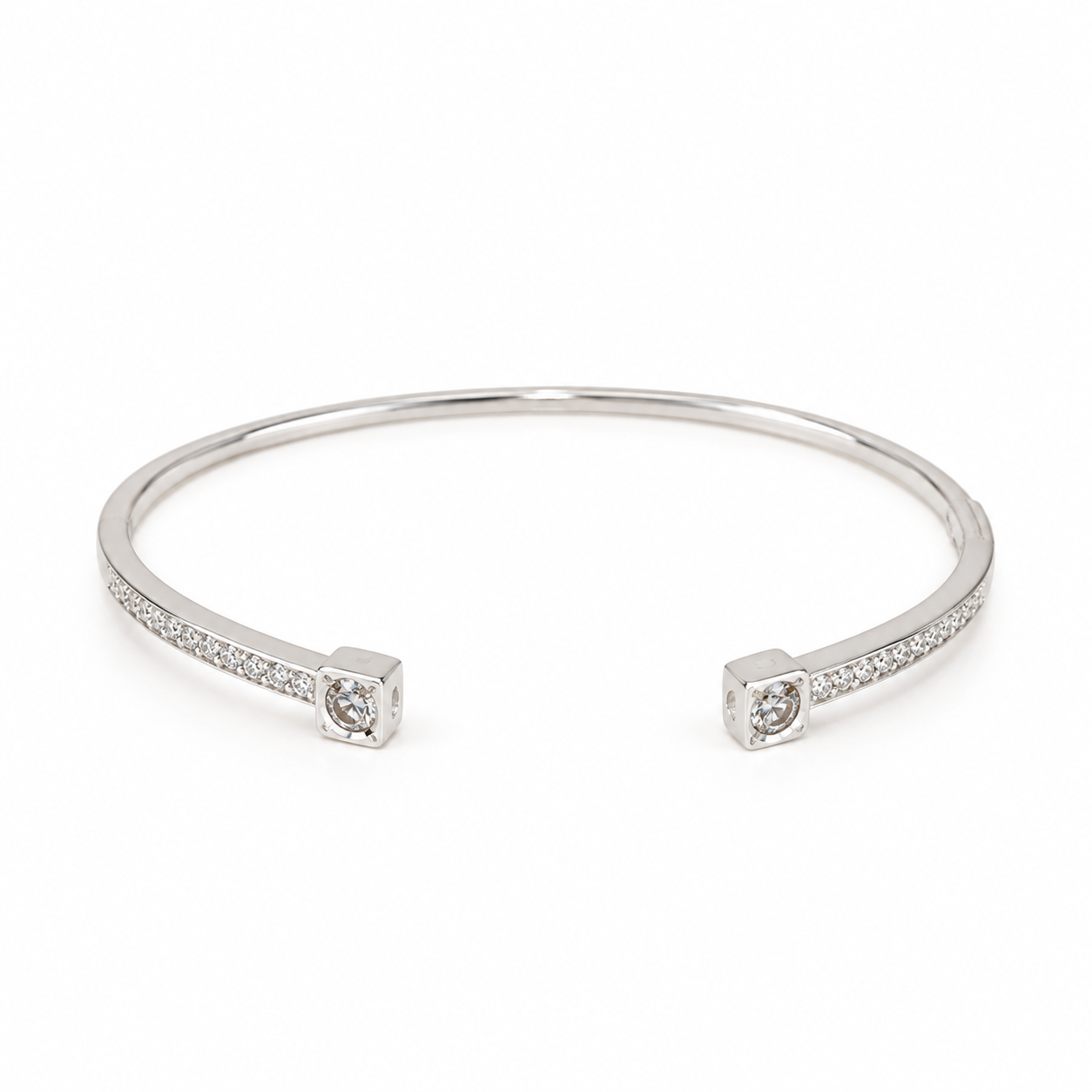 Bracelete Folheado a Prata com Zircônias