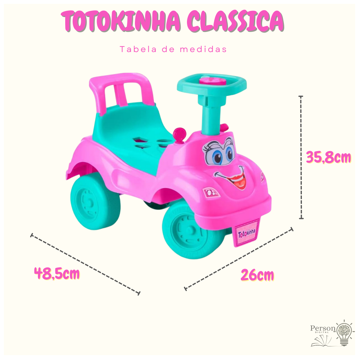 TOTOKINHA CLASSICA ROSA CAIXA INDIVIDUAL