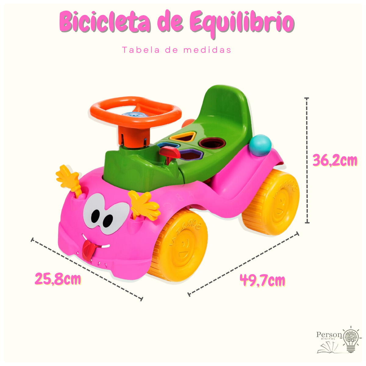 Totokinha Andador Bolinha Menina Carrinho Infantil Didático