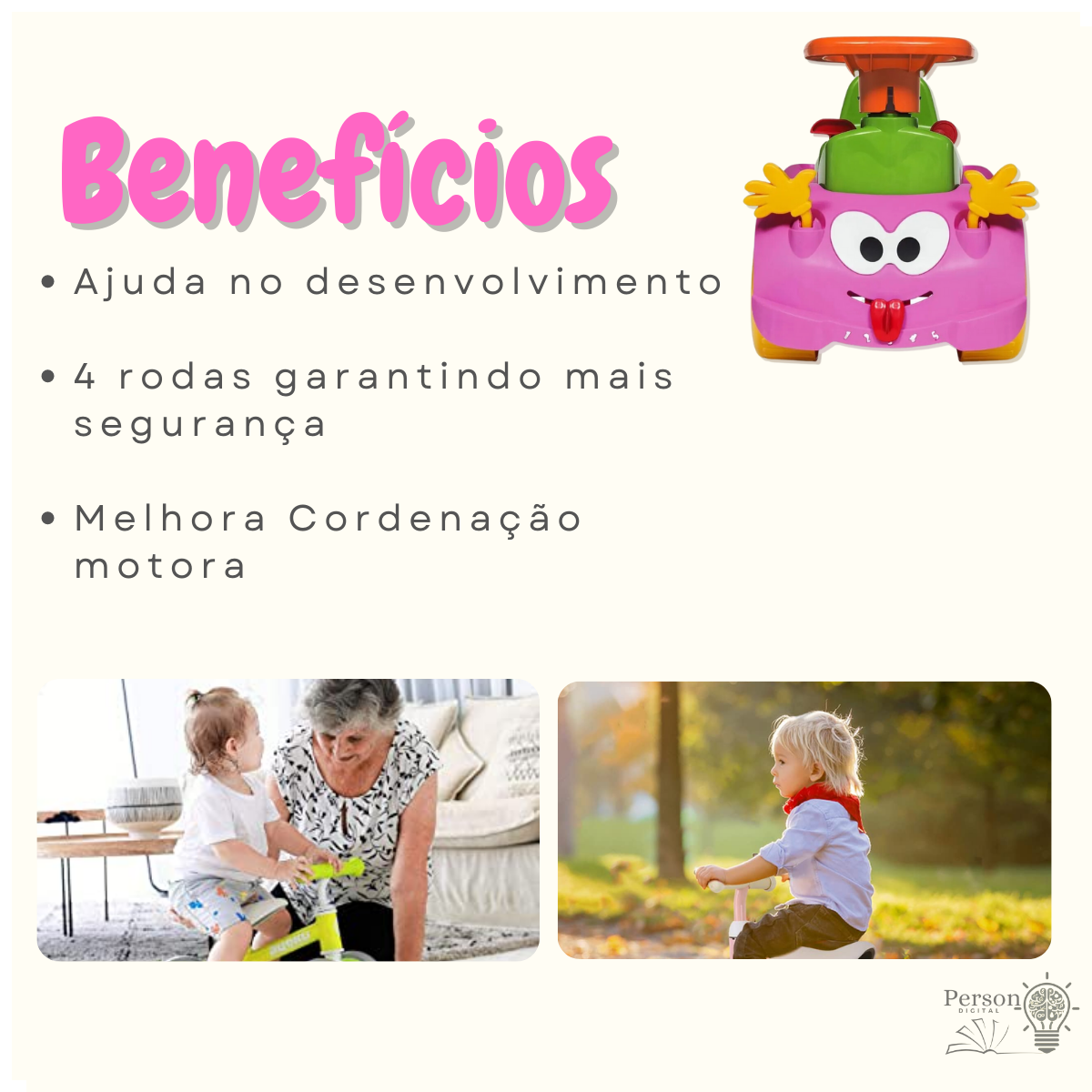 Totokinha Andador Bolinha Menina Carrinho Infantil Didático