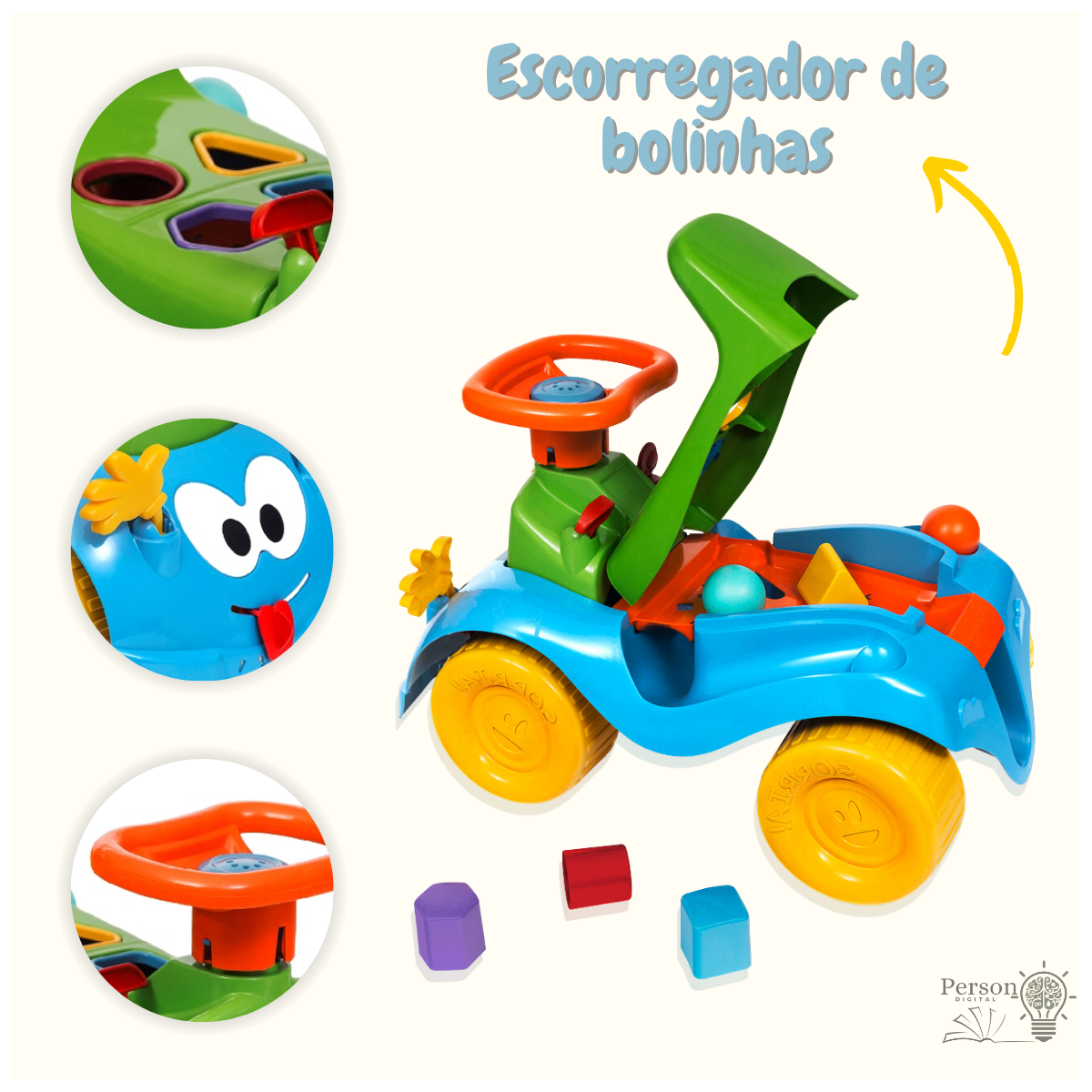 Totokinha Andador Bolinha Menino Carrinho Infantil Didático
