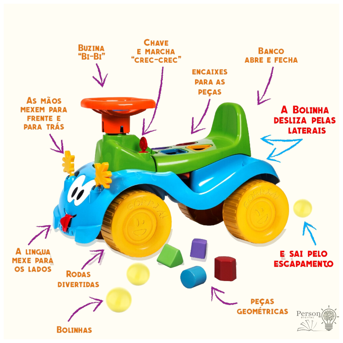 Totokinha Andador Bolinha Menino Carrinho Infantil Didático