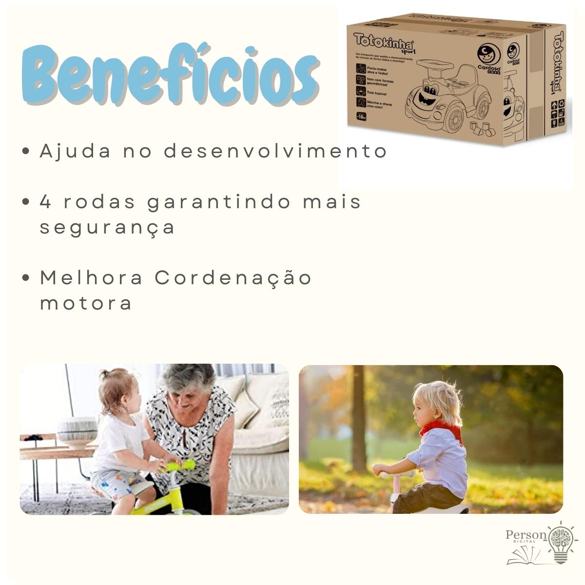 Totokinha Sport Quadriciclo Carrinho Passeio Infantil Menino