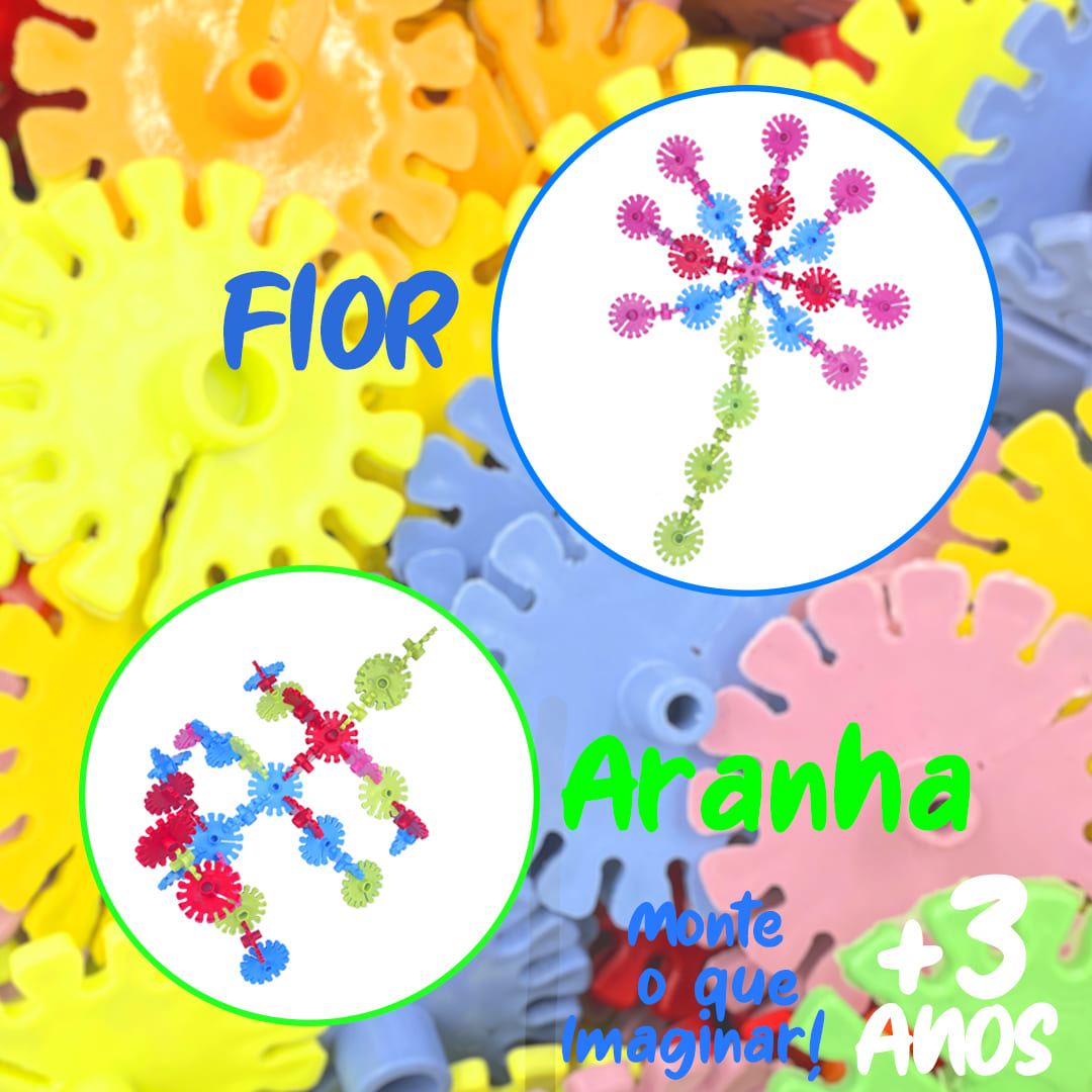 Brinquedo Blocos de Montar - DISCO SACO 300 PECAS
