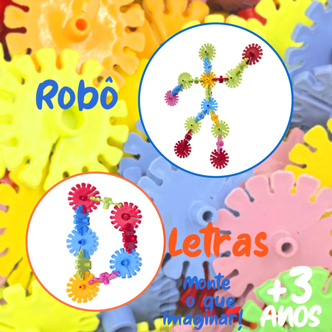 Brinquedo Blocos de Montar - DISCO SACO 300 PECAS