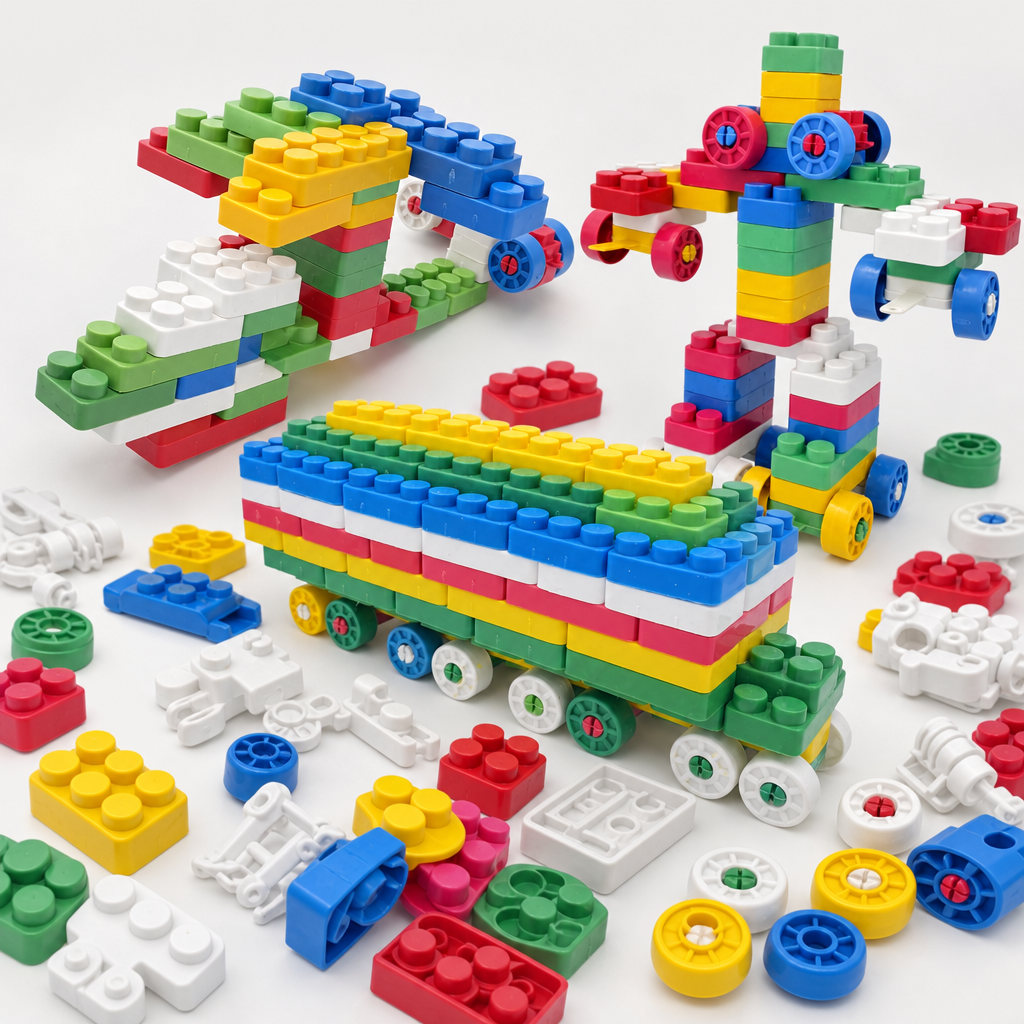 Blocos Montar 1008 Pçs Infantil Brinquedo Educativo Encaixe