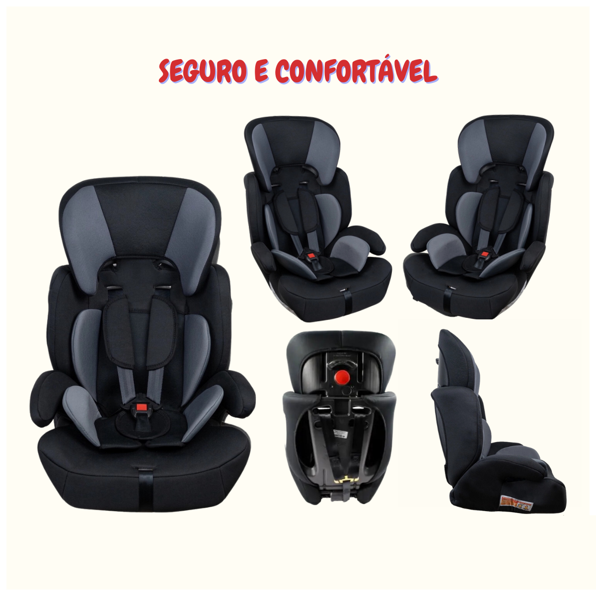 Cadeirinha Infantil Bebe Carro 09 a 36kg PtoGraf Segurança