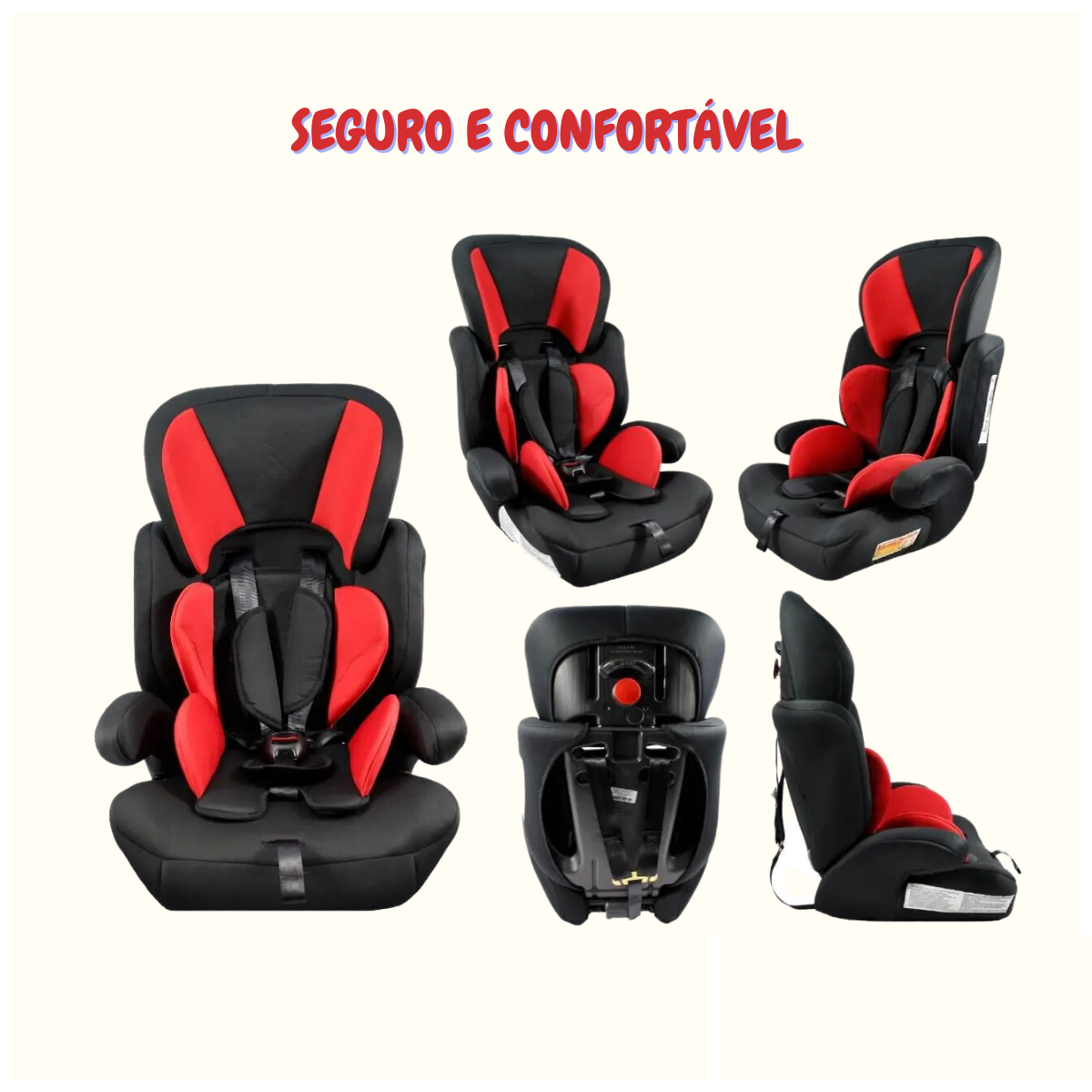 Cadeirinha Infantil Bebe Carro de 09 a 36kg PtoVer Segurança
