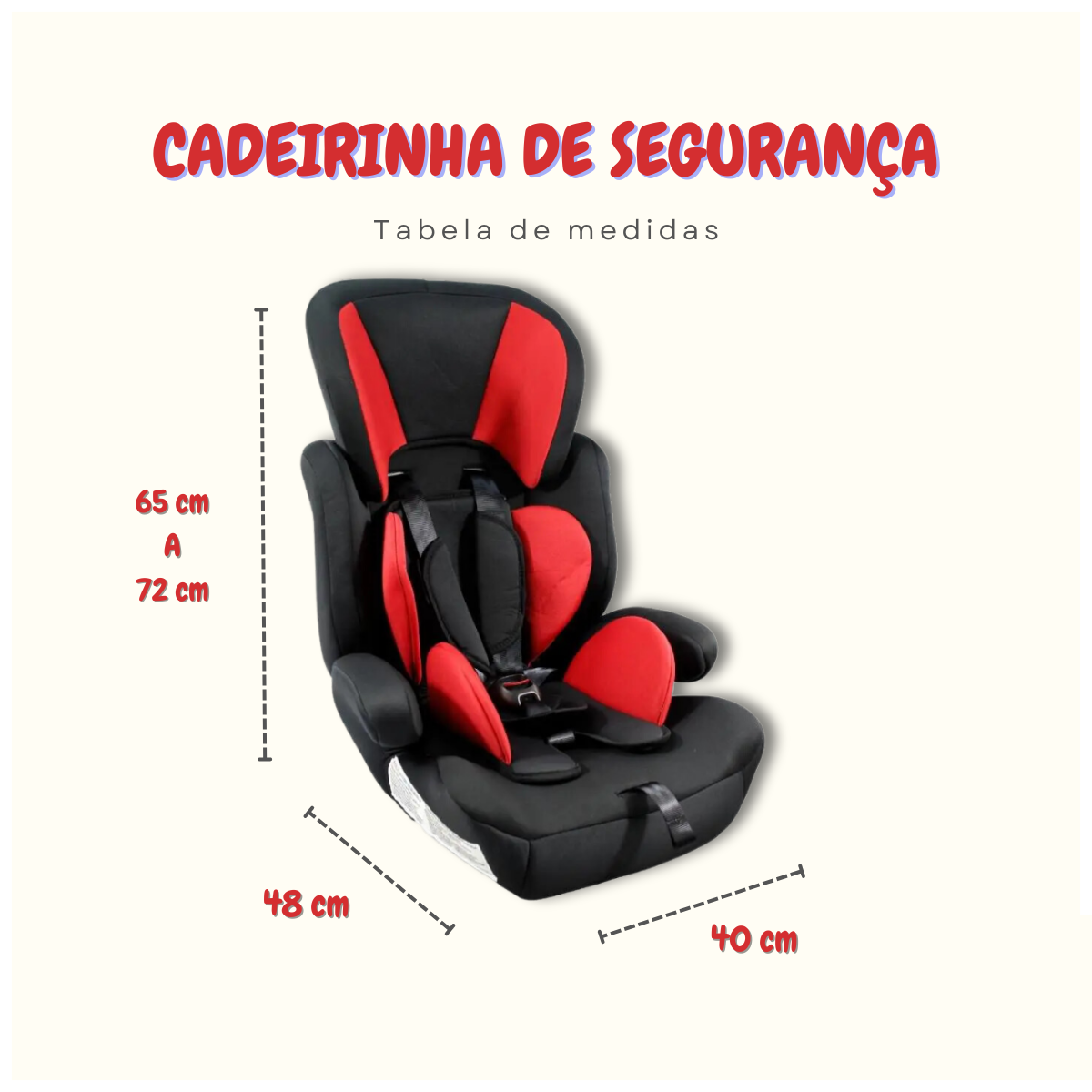 Cadeirinha Infantil Bebe Carro de 09 a 36kg PtoVer Segurança