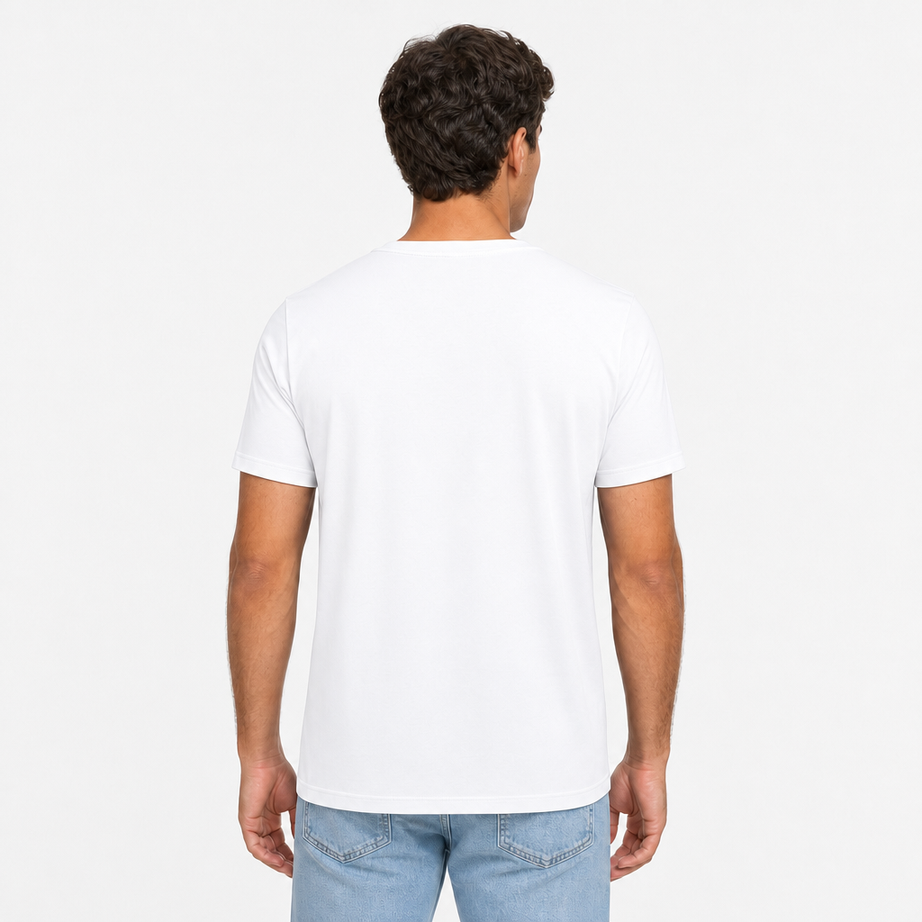 Camiseta Masculina Básica 100% Algodão Peruano Manga Curta
