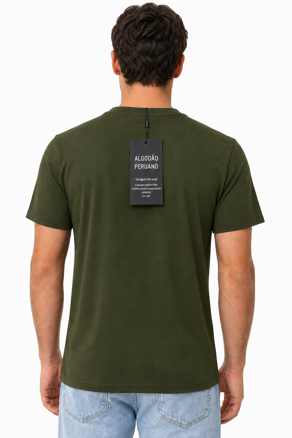 Camiseta Masculina Básica 100% Algodão Peruano Manga Curta