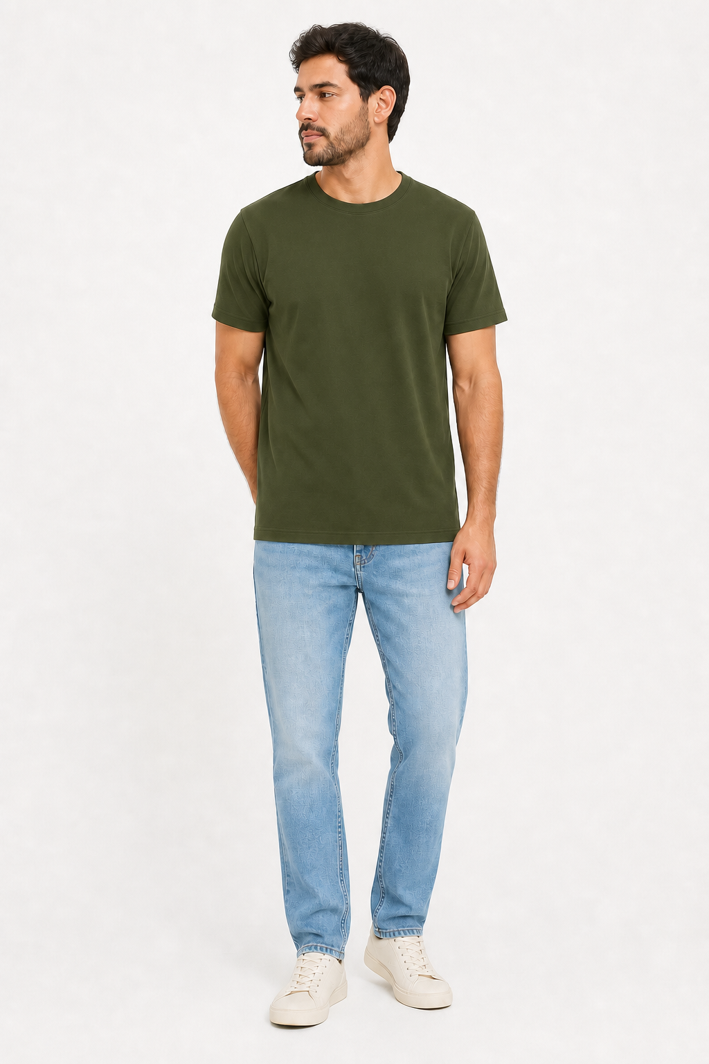 Camiseta Masculina Básica 100% Algodão Peruano Manga Curta